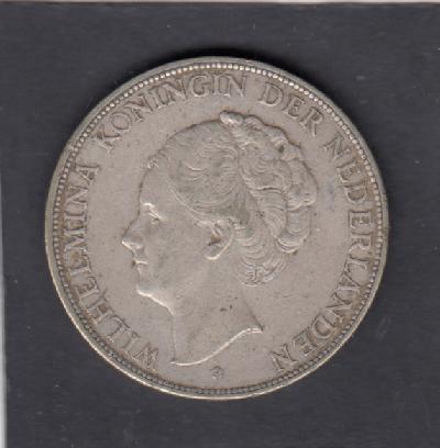 Beschrijving: 2 1/2 Gulden WILHELMINA 